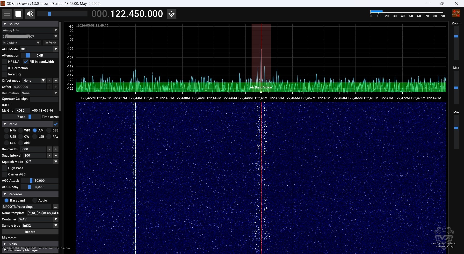 Программное обеспечение SDR++ Brown. Airspy HF+ Discovery Программное обеспечение SDR++ Brown