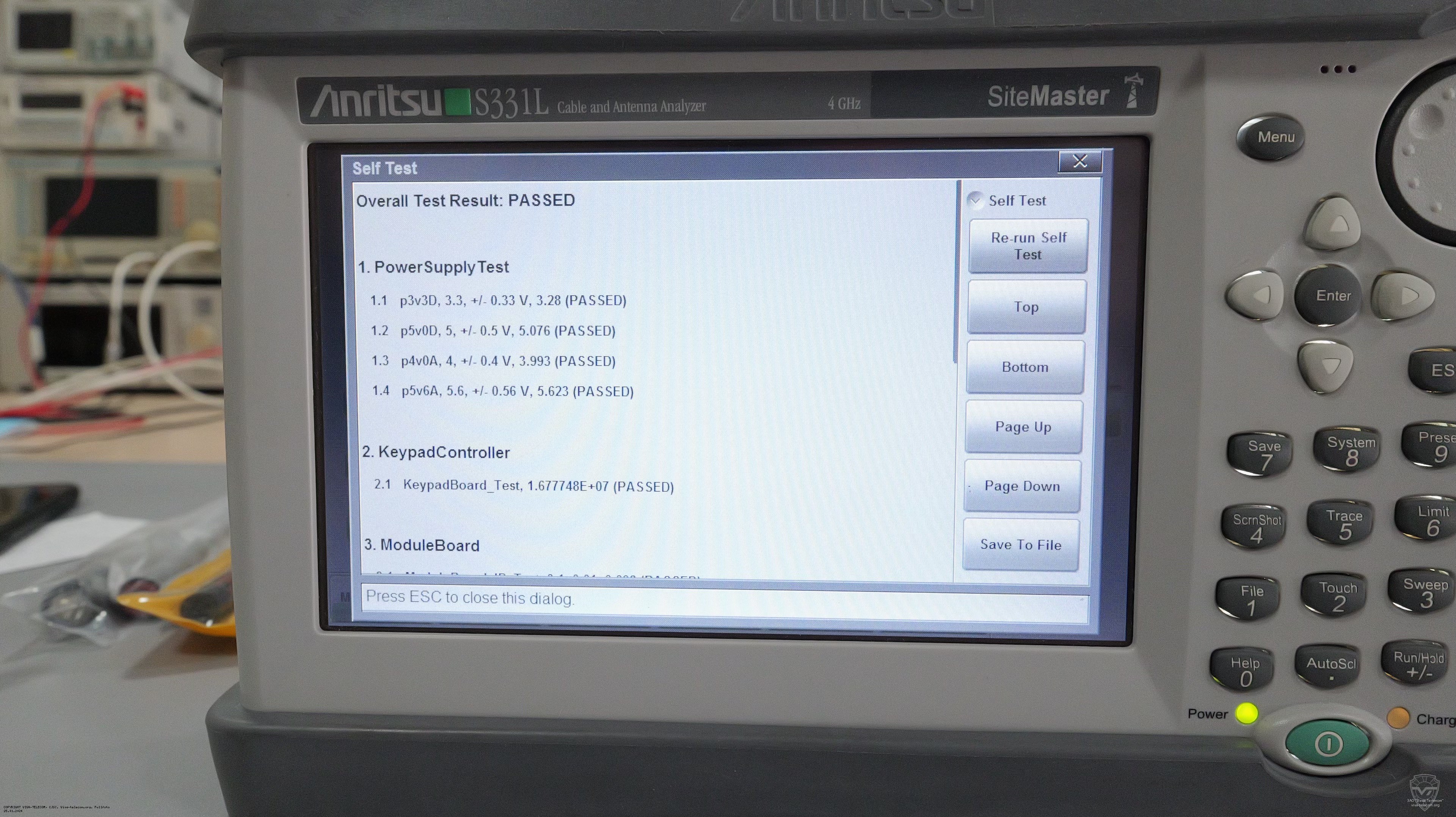 ���� �������� ������� Anritsu S331L