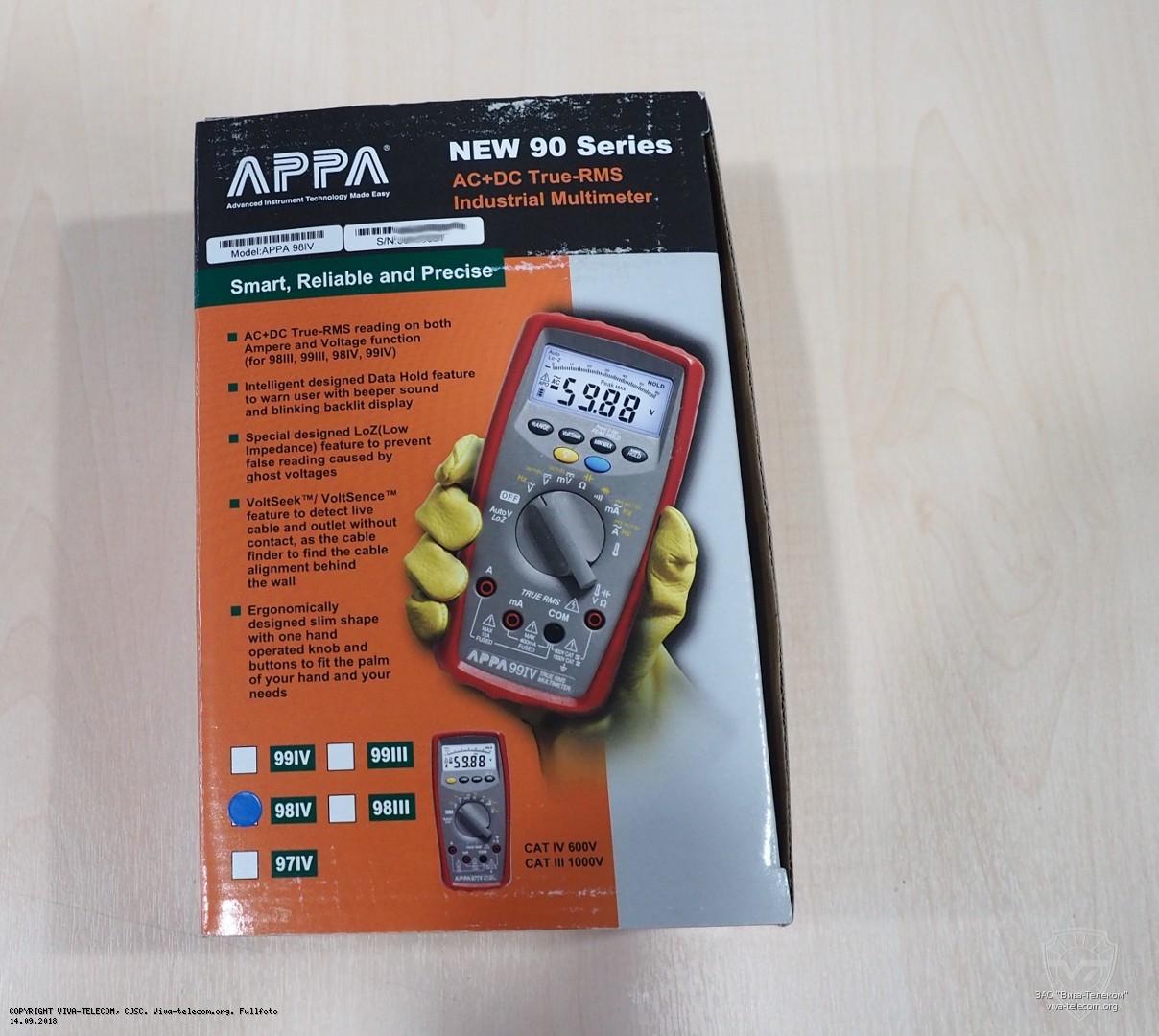 ������� �������� ����������� APPA 98IV