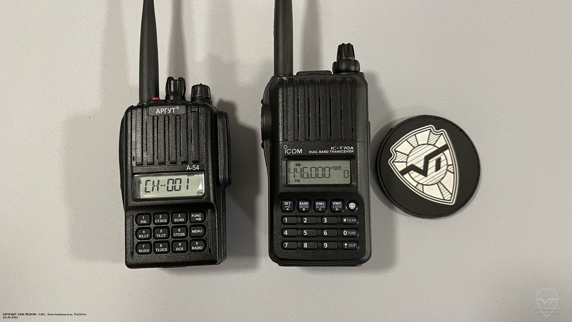 ��������� ����� A-54 � Icom IC-T70A