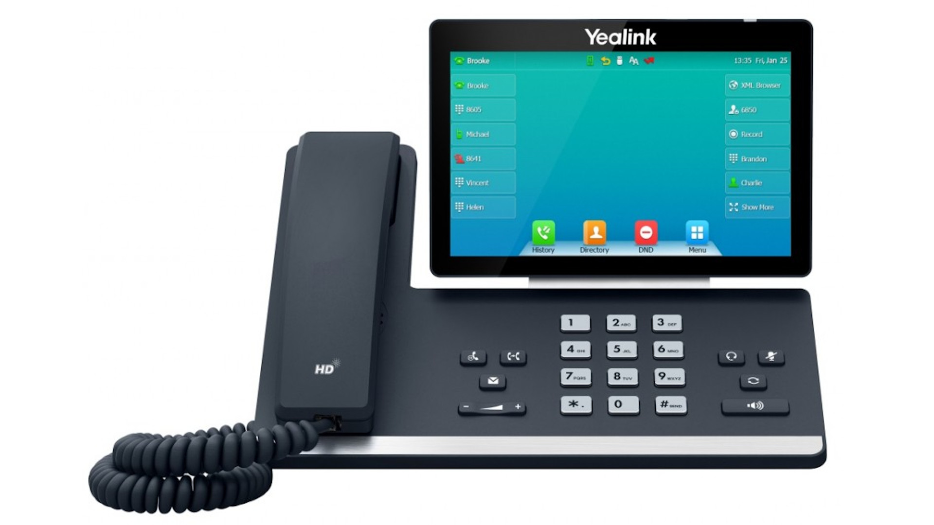 Yealink SIP-T57W стационарный телефон с touch-screen экраном