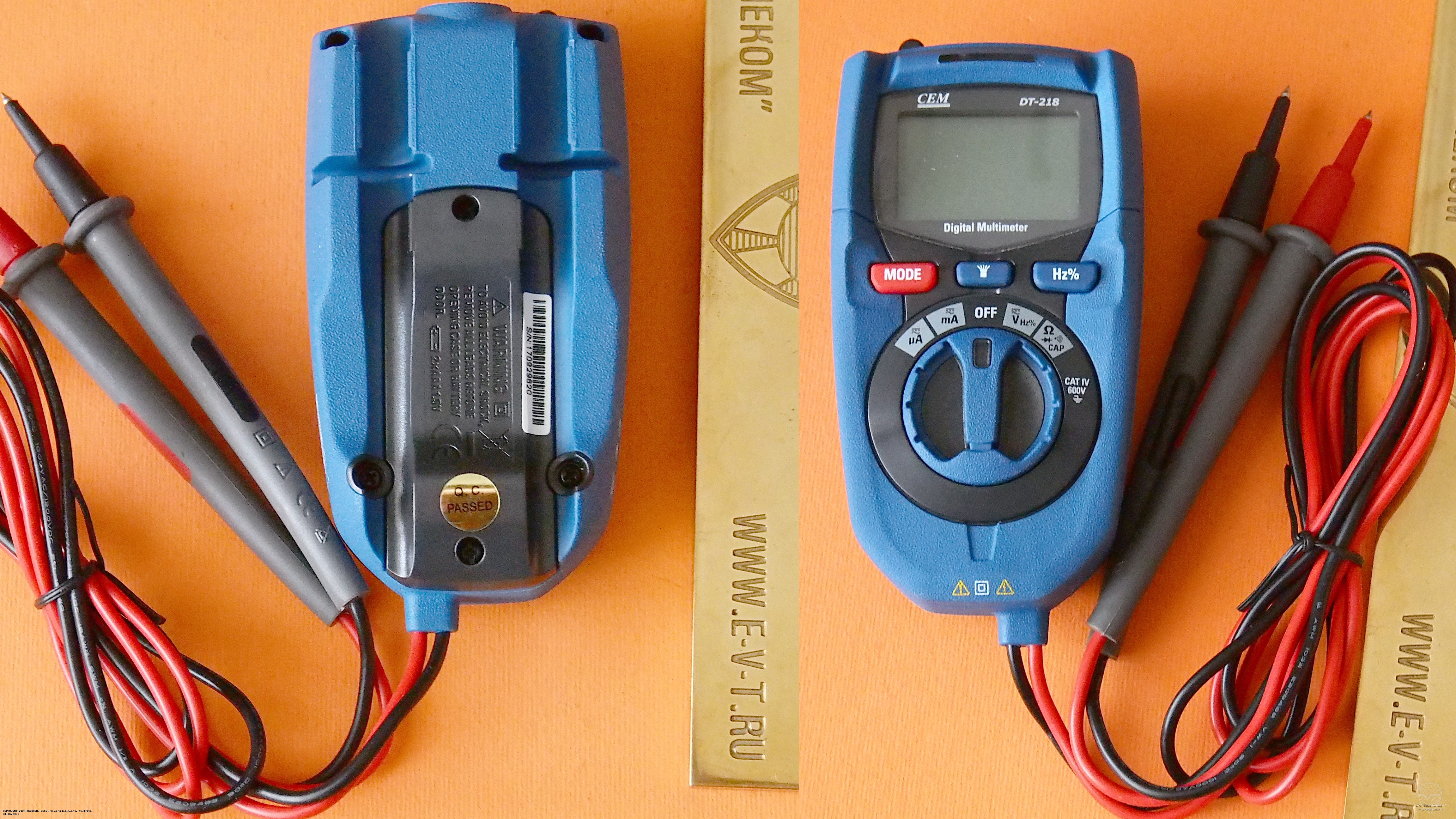 Внешний вид корпуса мультиметра ЦЕМ-218. CEM DT-218 Внешний вид корпуса мультиметра ЦЕМ-218