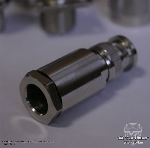 Разъем BNC (male) на кабель RG-8, RG-213. Multicom Tronic BNC (m) RG8 / RG213 пайка Разъем BNC (male) на кабель RG-8, RG-213