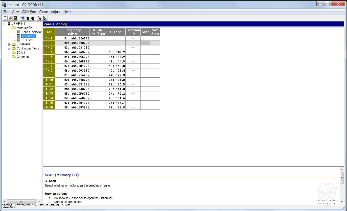��������� ��� Icom IC-F29DR. ���������� ������