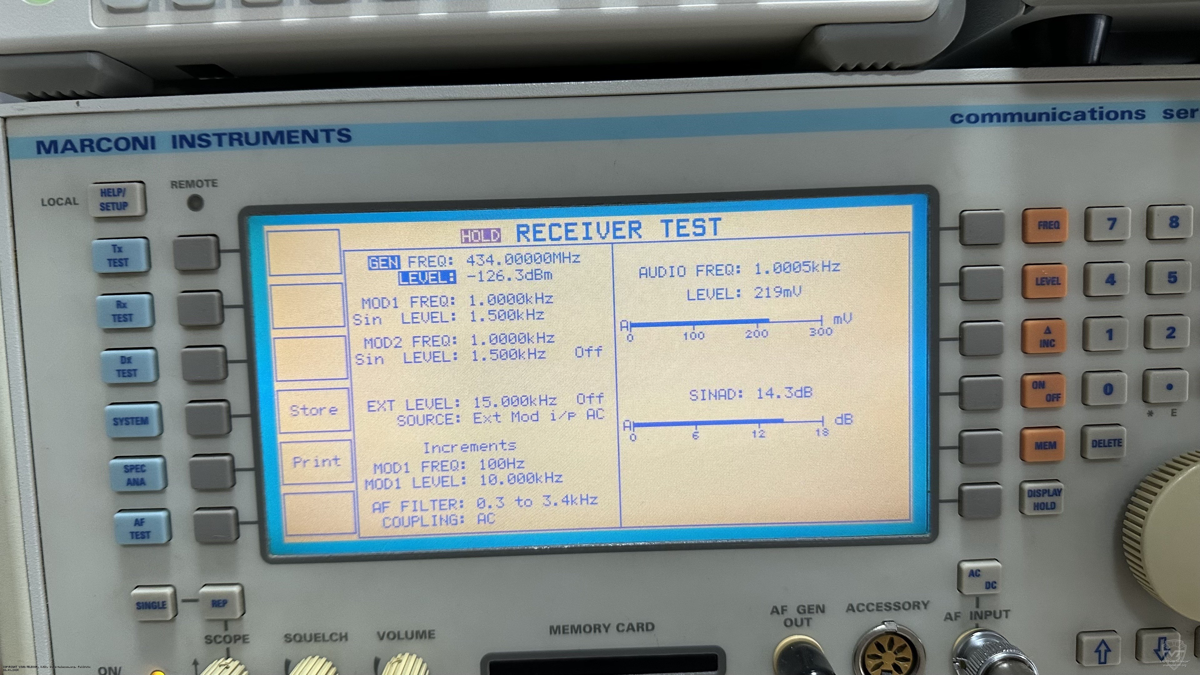    Icom IC-T70  12  SINAD