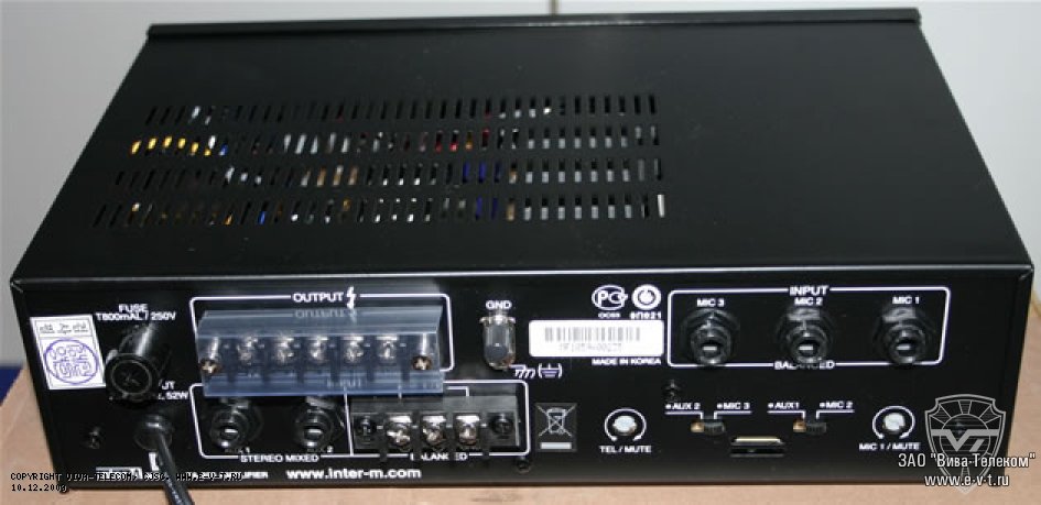 Inter-M PA-920. ��� ������ ������ ���������