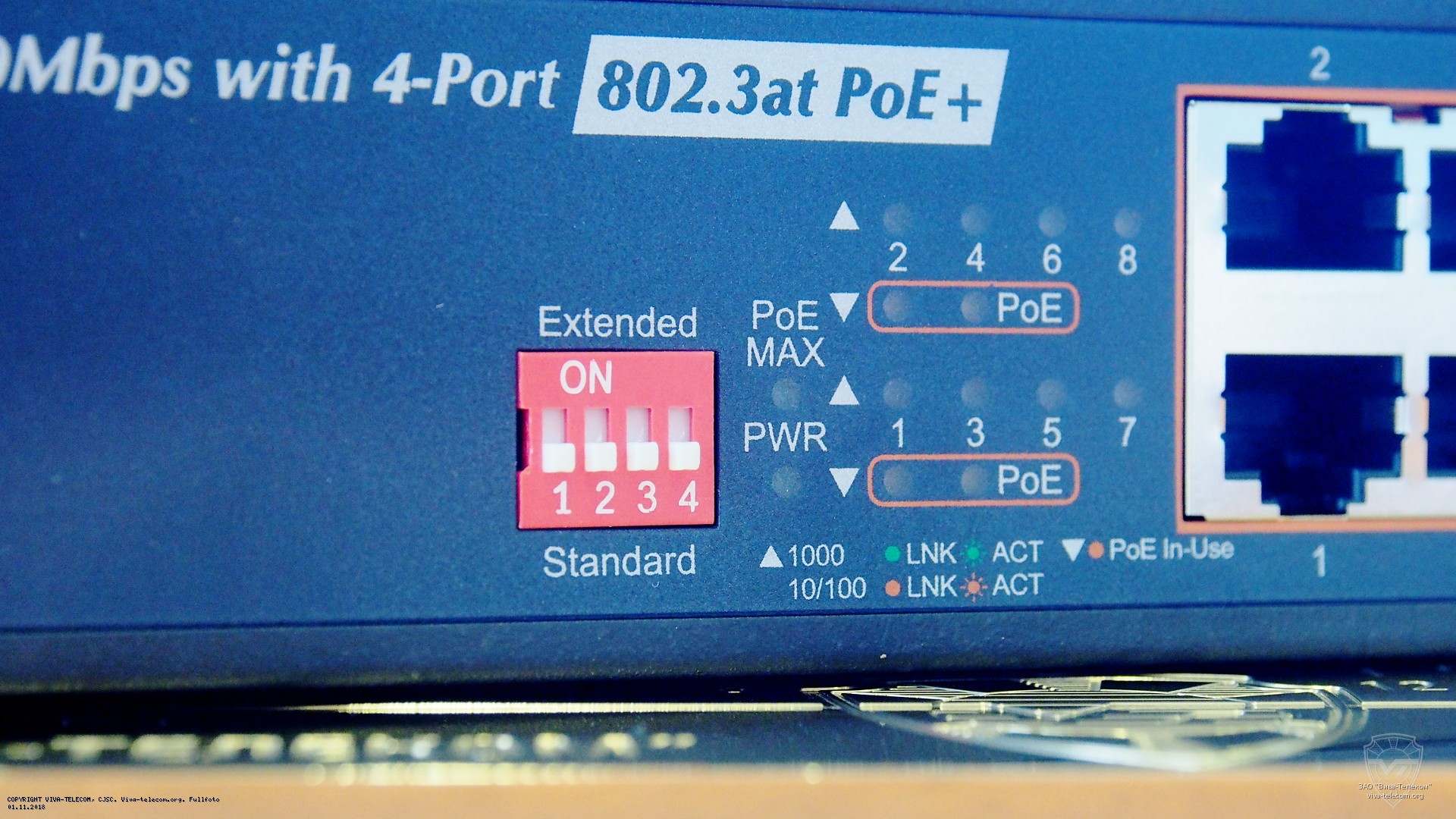 DIP-������������� PoE ������� � ����������� GSD-804P