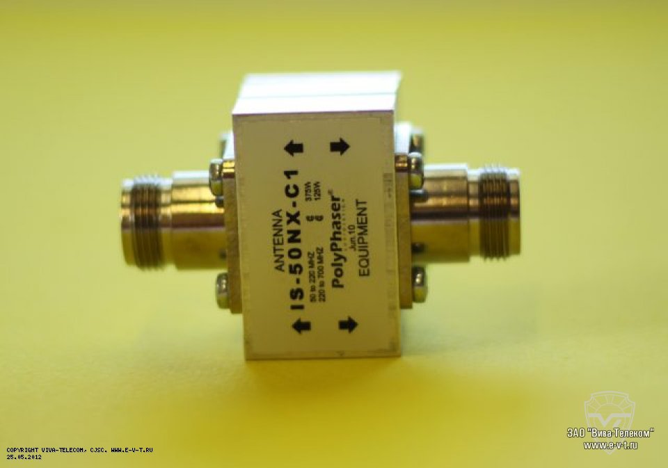 Технические данные грозоразрядника Полифайзер. PolyPhaser IS-50NX-C1 Технические данные грозоразрядника Полифайзер