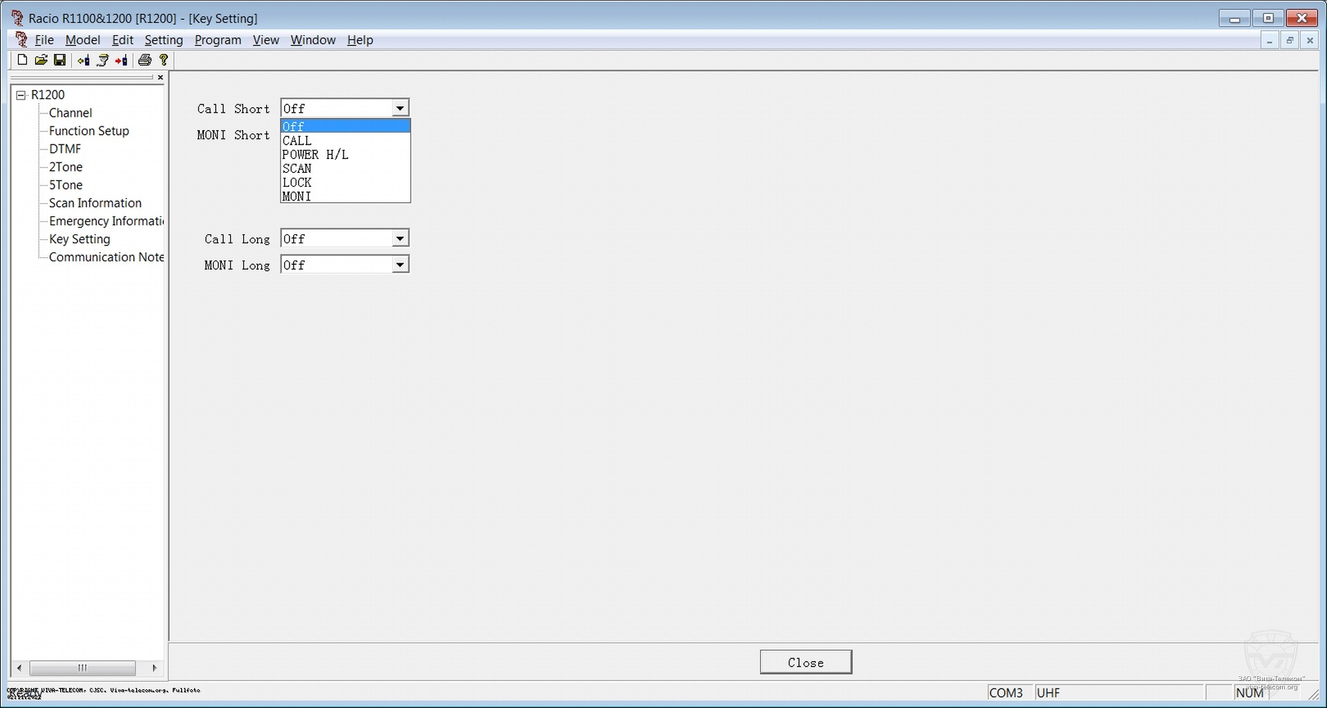 ���������� ������ ������������ Racio R-1100, R-1200