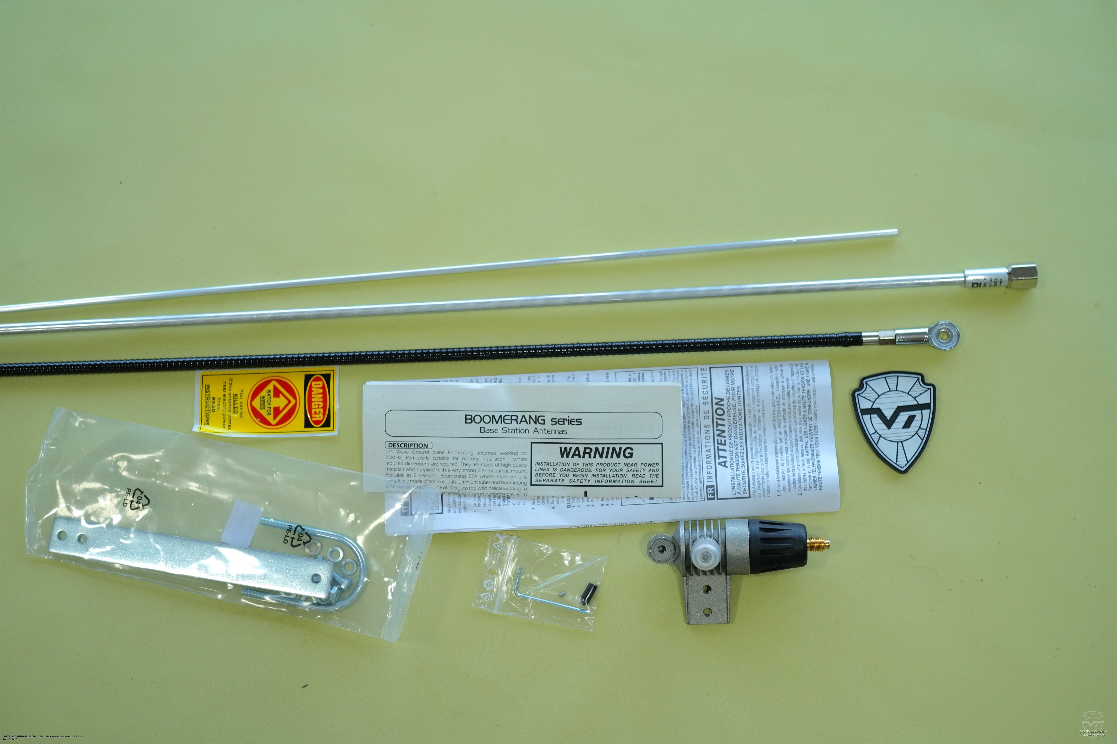 Комплектация антенны Sirio BOOMERANG 27 A. Sirio BOOMERANG 27 A Комплектация антенны Sirio BOOMERANG 27 A