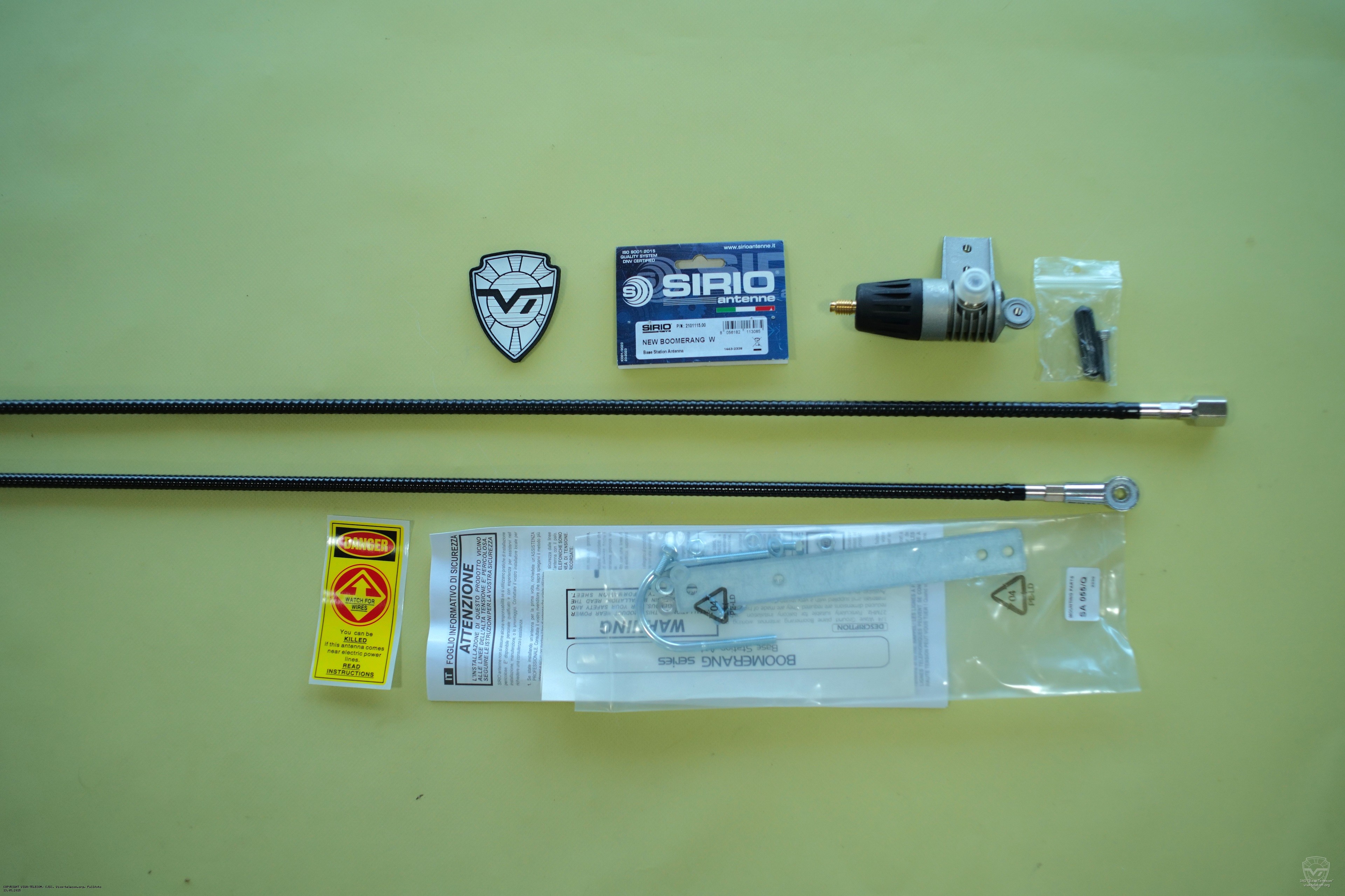 Комплектация антенны Sirio BOOMERANG 27 W. Sirio BOOMERANG 27 W Комплектация антенны Sirio BOOMERANG 27 W