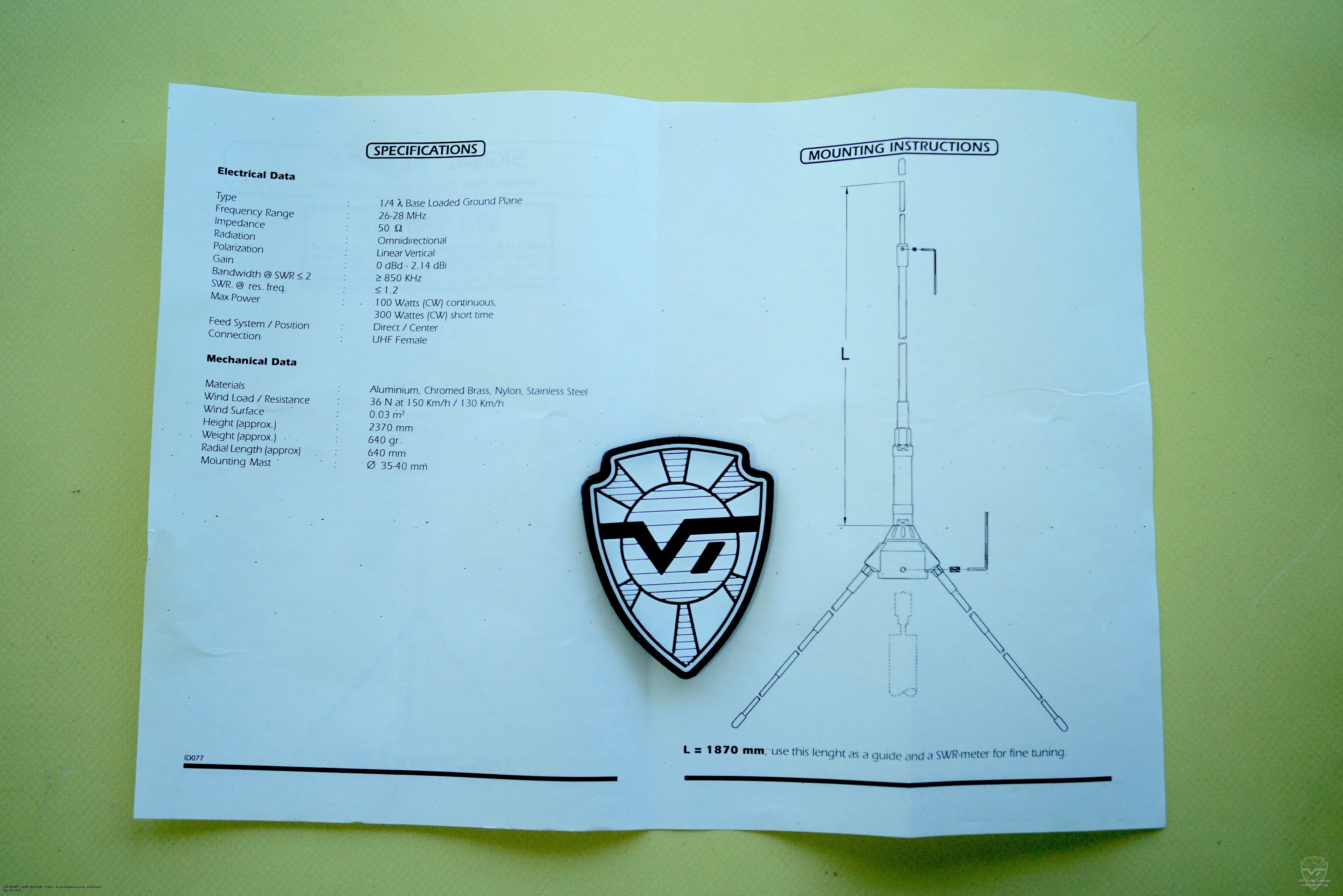 ���������� �� ������ ������� Sirio SIGNAL KEEPER 27