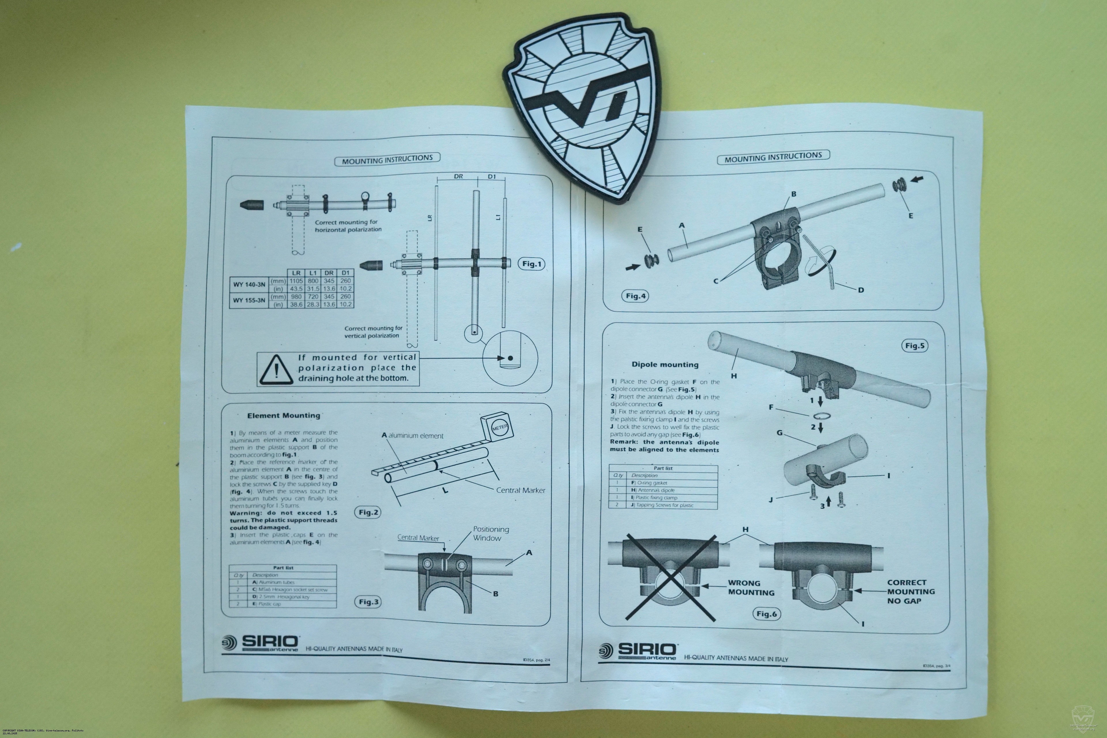 ����� ������ ������� Sirio WY-140-3N