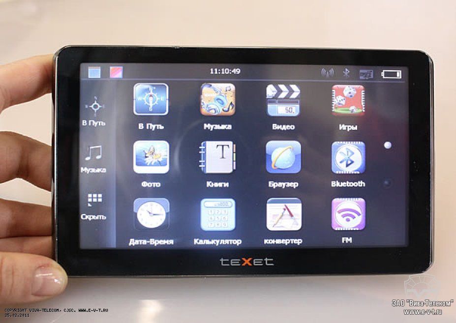 Автонавигатор Texet TN-800BT. TEXET TN-800 Автонавигатор Texet TN-800BT
