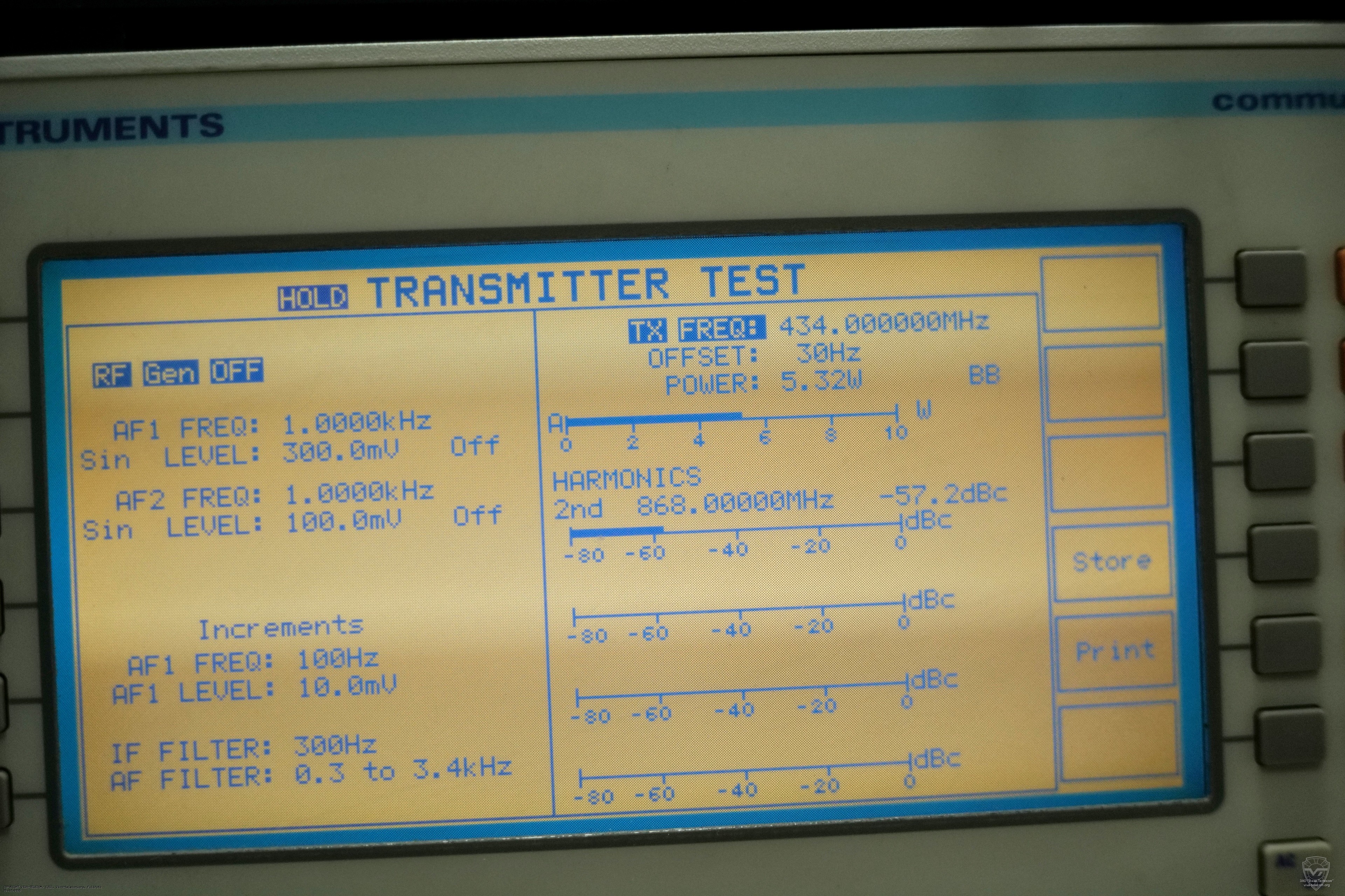 ������� �������� ������������ Vostok ST-103 �� ������� 434 ���