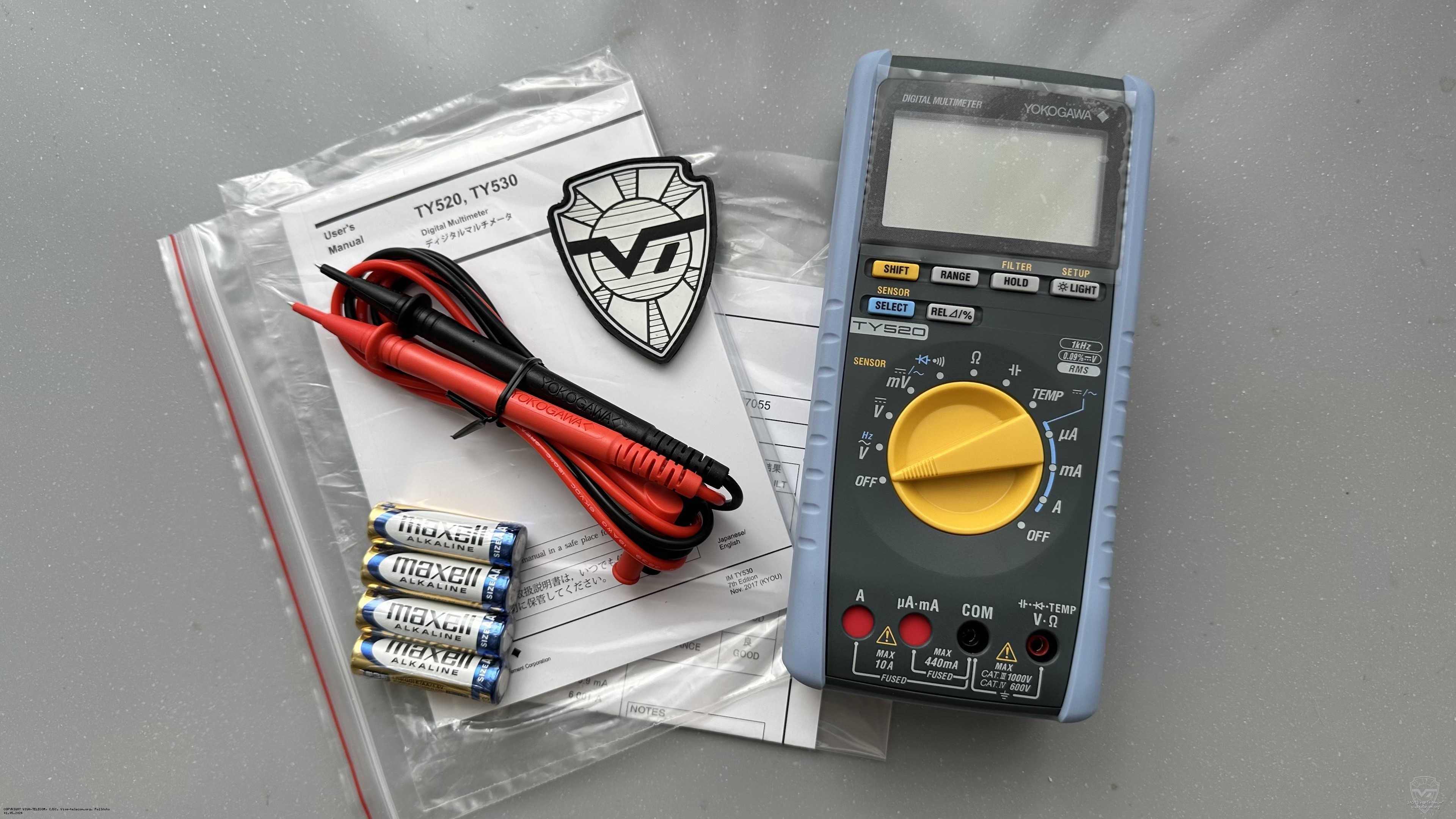 Комплектация мультиметра Yokogawa TY520. Yokogawa TY520 Комплектация мультиметра Yokogawa TY520
