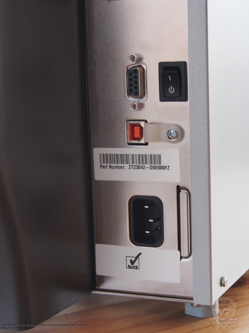 ������� �� ������ ����������� �������� Zebra ZT230