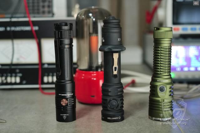��������� ������� Fenix PD-36R ACE, Armytek Dobermann Pro Max, Astrolux ST02