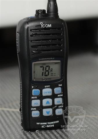 ������������ �������� ���������. Icom IC-M34 � �������� AquaQuake