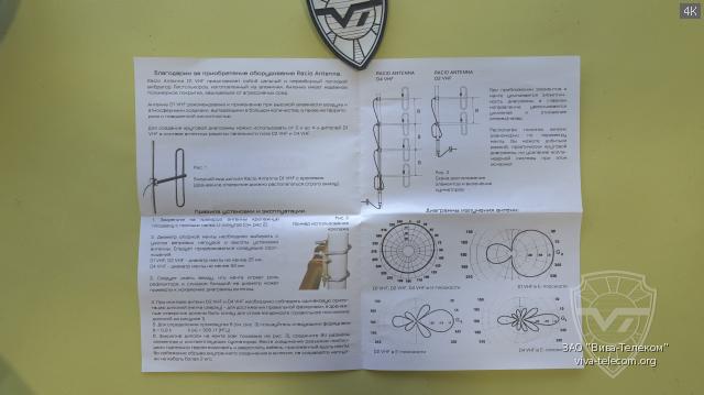 ���������� � ������� Racio D1 VHF