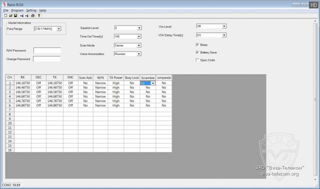 ��������� ��� ������������ Racio R210