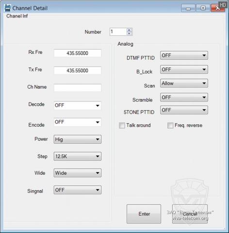 ��������� ������ ������������ TYT TH-UV8800