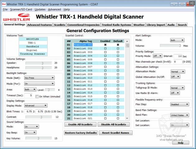 �������� ���� ��������� ��������� Whistler TRX-1